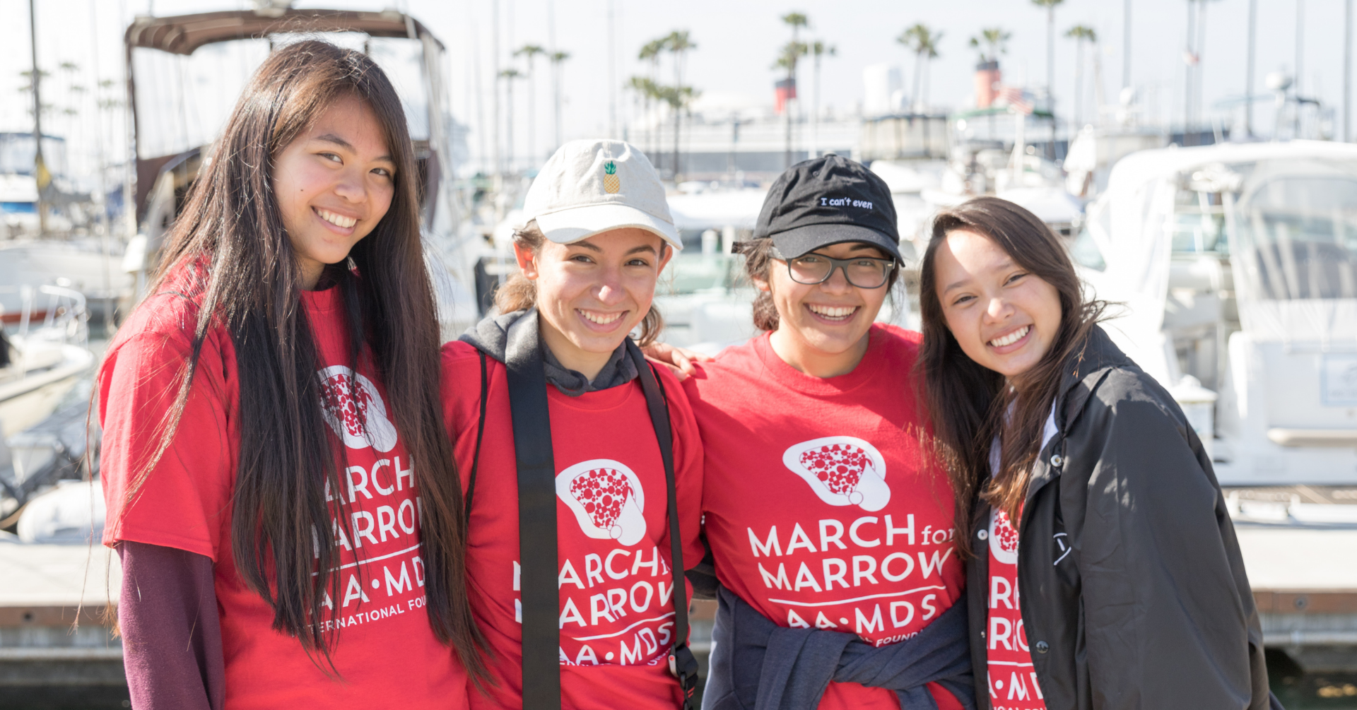 Introductory image: Friends at Los Angeles March for Marrow