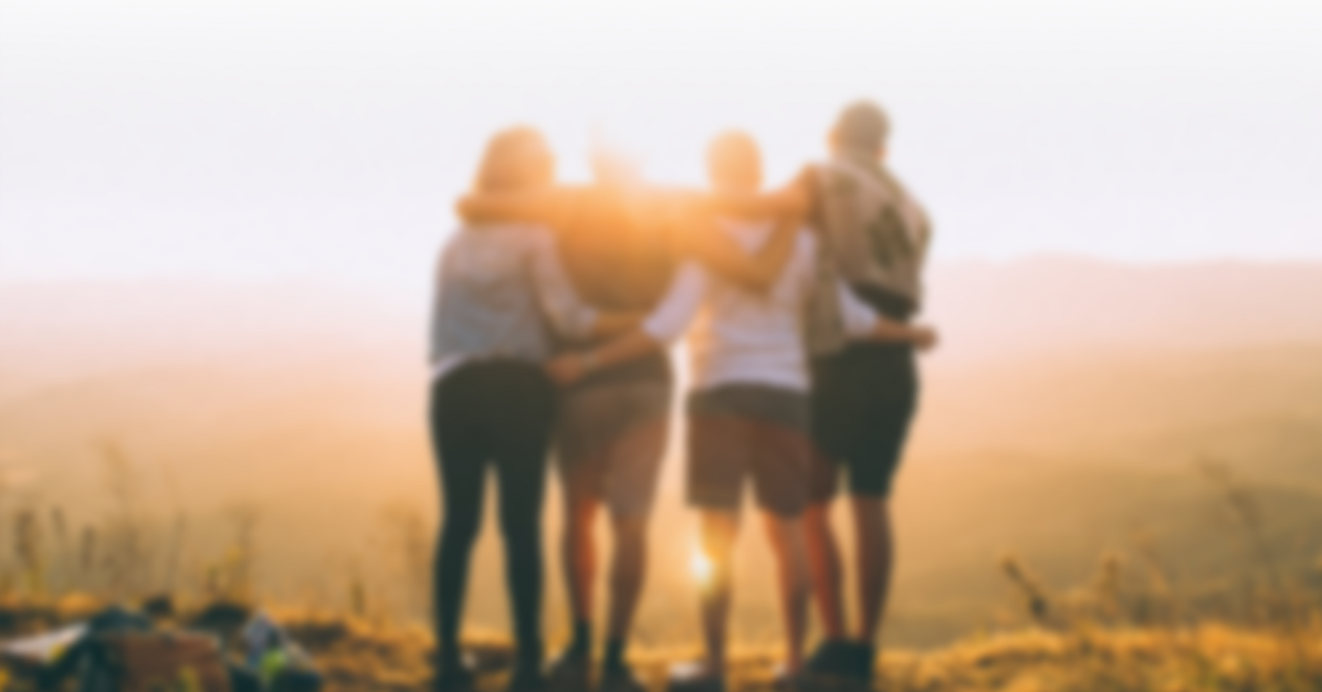 Introductory image: Group Hug Watching a Sunset