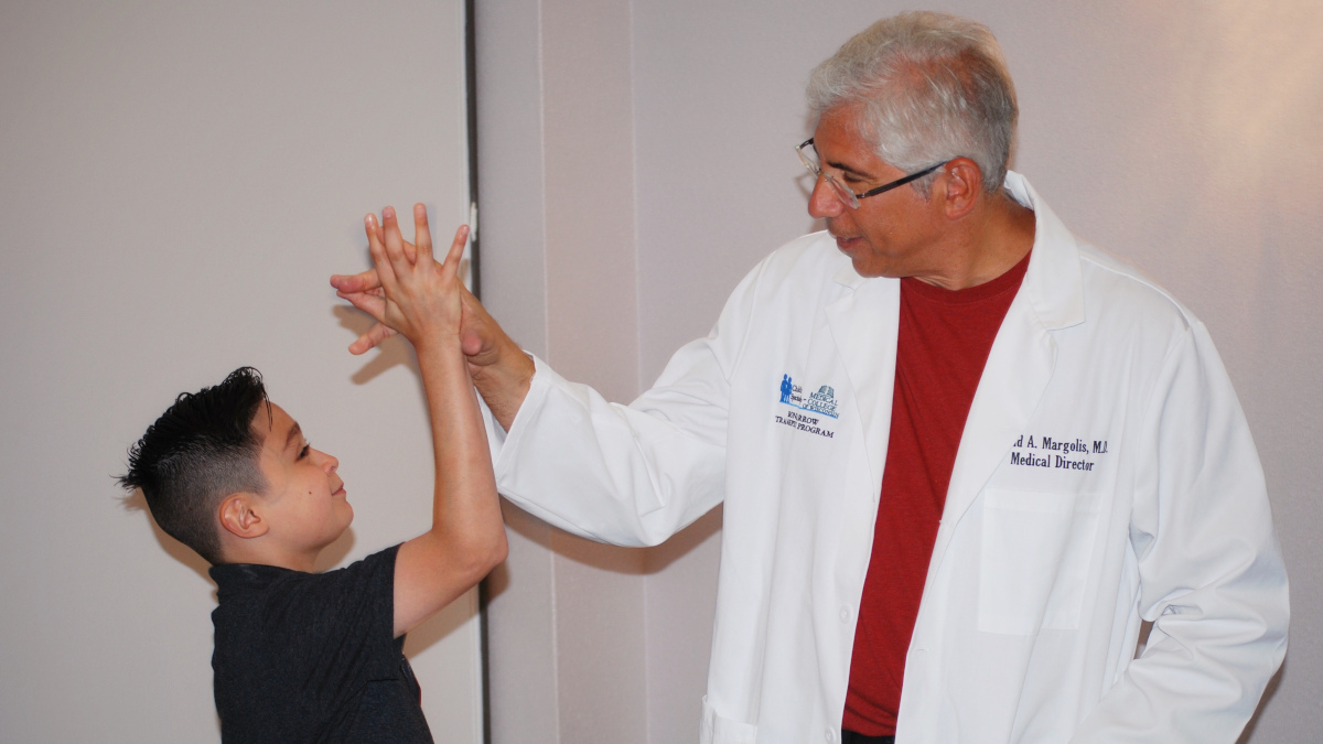Introductory image: Pablo with Dr. Margolis